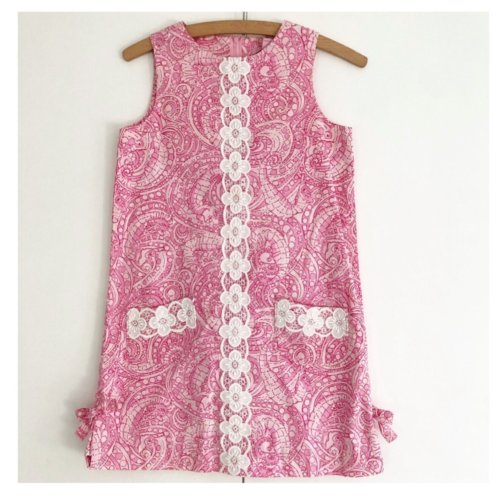 Lilly Pulitzer Little Lilly Shift Dress In Hibiscus Pin